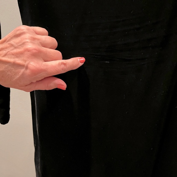 Vintage velvet cocktail dress with fur neckline Tracy Mills Circa late 1980’s - Picture 6 of 14